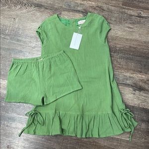 Well Dressed Wolf Ruffle Tunic Evergreen set